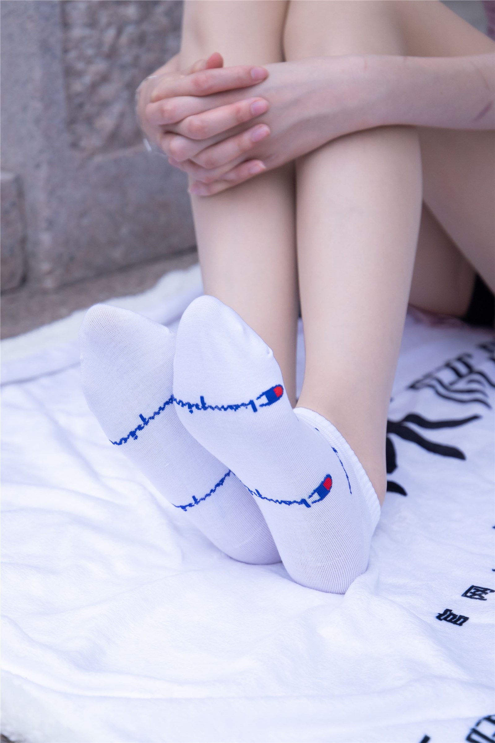 BoBoSocks Boboboo NO.001 Small sweet beans - Canvas shoes, white cotton socks, shredded meat(64)